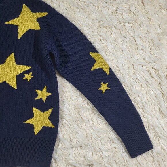 Kate Spade Twinkle Star Wool Blend Sweater  Navy Blue - XXS - Picture 4 of 15